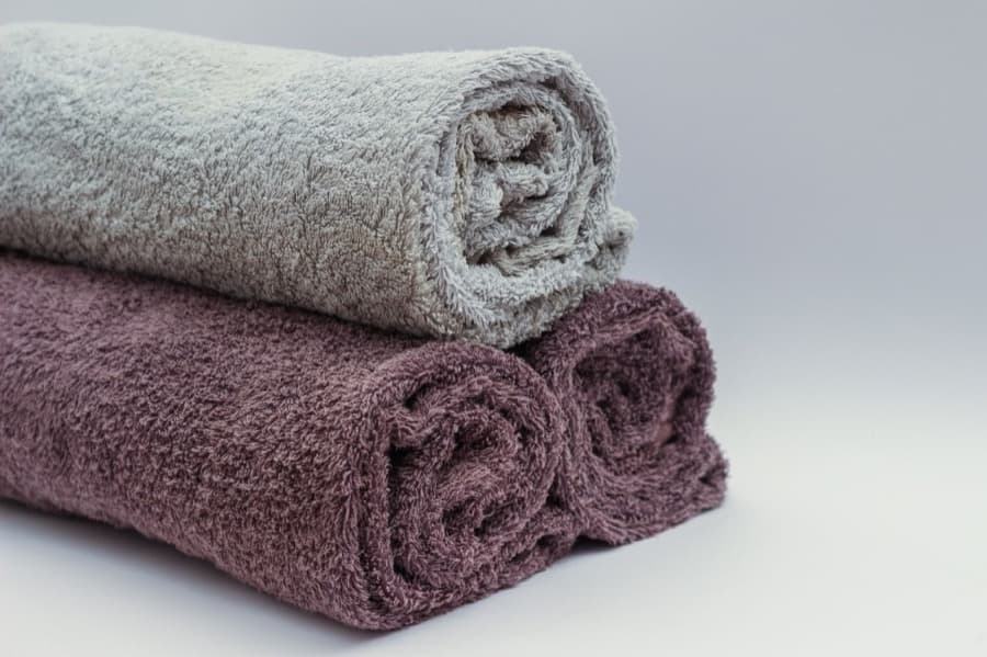 Mauve & Grey Cotton Towel Pair